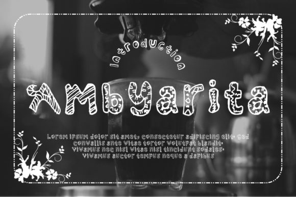 Ambyarita: A Sweet and Friendly Dingbats Typeface for Handmade Brands