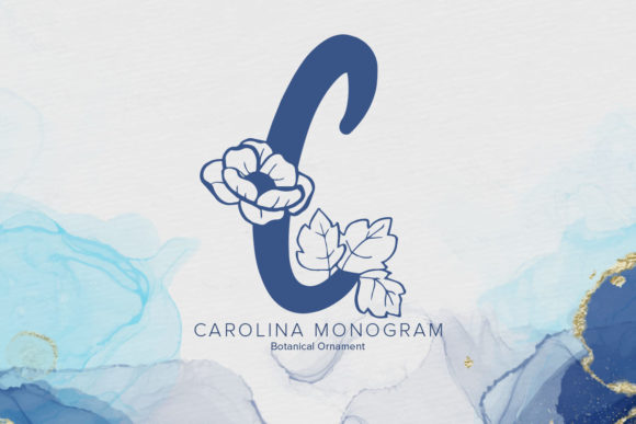 Carolina Monogram: A Decorative Typeface for Handmade Branding