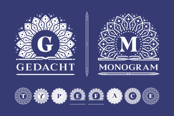 Gedacht Monogram: A Mandala-Inspired Decorative Typeface for Charming Brand Identity