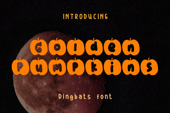 Golden Pumpkins: A Modern Decorative Font for Fall Web Projects