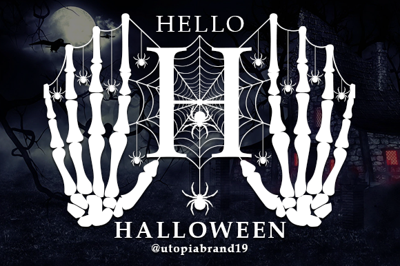 Hello Halloween Monogram: A Spooky Yet Polished Typeface for Small Business Branding