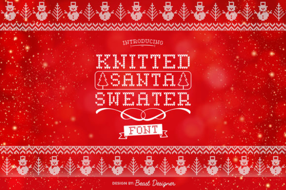 Knitted Santa Sweater Typeface: A Holiday Design Review
