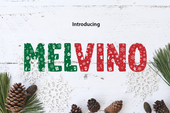 Melvino: A Playful Decorative Font for Seasonal Campaigns