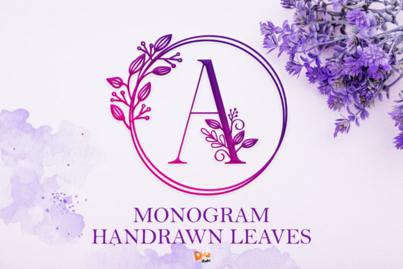 Monogram Handrawn Leaves: A Floral Typeface for Charming Brand Identities