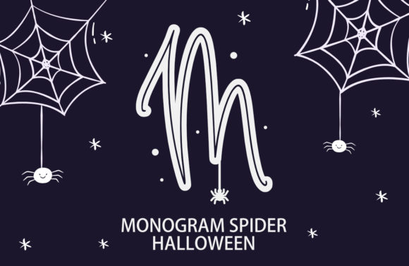 Monogram Spider Halloween: A Spooky Decorative Typeface for Crafters