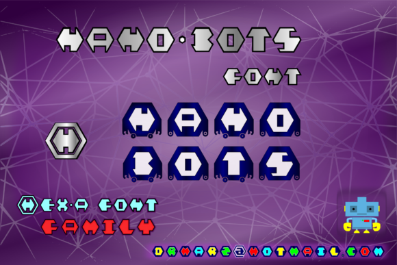 Nano Bots: A Quirky Decorative Font for Modern Web Design