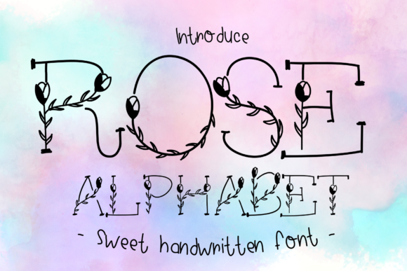 Rose Alphabet: A Delicate Decorative Typeface for Handmade Brands
