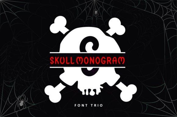 Skull Monogram: A Spooky Decorative Typeface for Bold Web Design