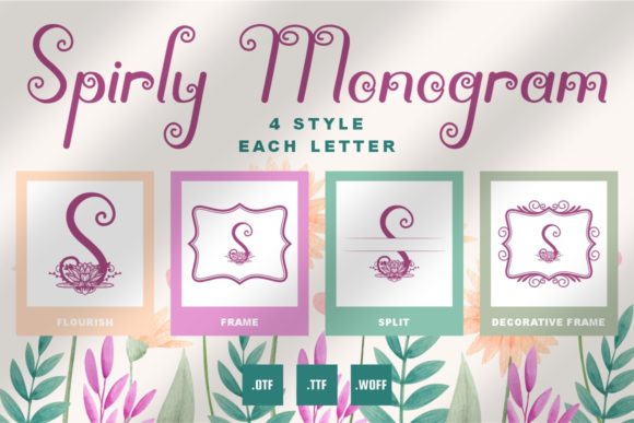 Spirly Monogram: A Dazzling Decorative Font for Handmade Creations