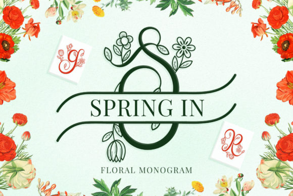 Spring in Monogram: A Creative Font for Polished Branding