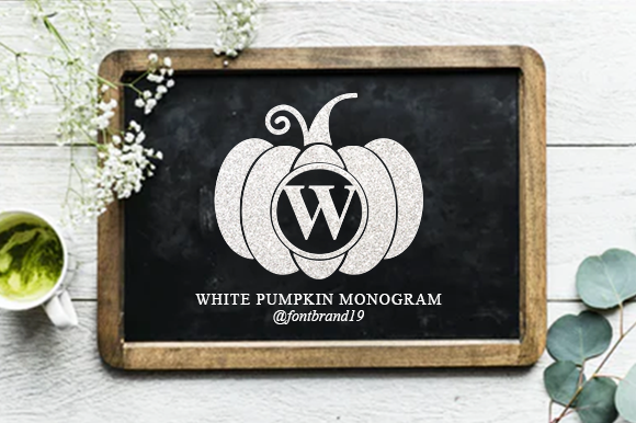 White Pumpkin Monogram: The Decorative Typeface for Spooky Season Campaigns